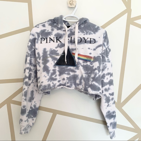 ๐ PINK FLOYD TIE DYE CROPPED HOODIE - Picture 2 of 8